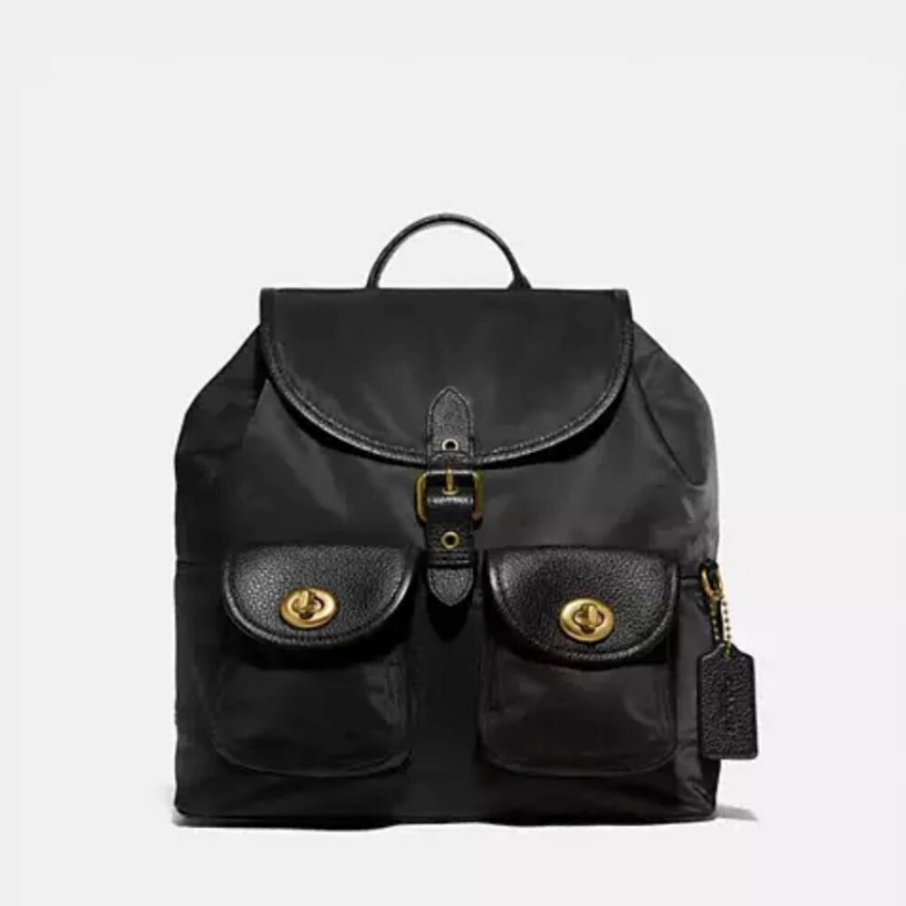COACH Cargo Backpack With Vintage Rose Print Interior - Picture 6 of 8
